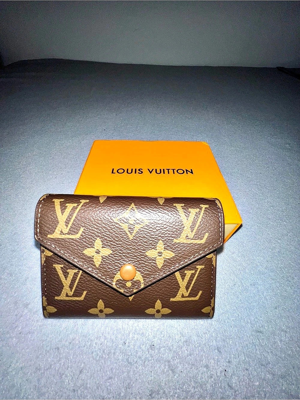 Louis Vuitton Monogram Coated Canvas Brown Victorine Wallet Box & Dust Bag